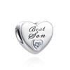 Copper Metal Heart, Father, Mother, Wife, Sisters, Brother Bead Components Ideal Designed For Authentic Original Bracelet High Quality Fine Jewelry