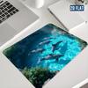 Absorbent Bathroom Mat, Quick-drying, Non-slip Base, Dolphin Bay Ocean Design, Suitable for Bathroom, Kitchen, Show