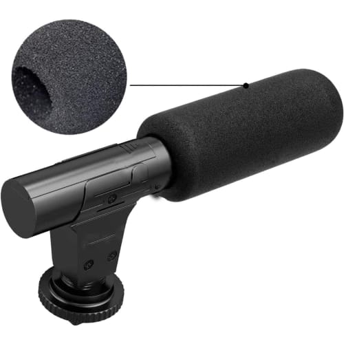 MITUKE Microphone Sponge Windscreen for Gun Microphones, Replacement Sponge for Videography, Reduces Air Conditioning Noise In Homes and Offices, Elas