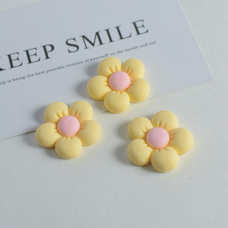 10 Pcs New Cute Cartoon Versatile Little Fresh Flower Series Resin Scrapbook Diy Jewelry Children Gift Hairpin Accessories A60
