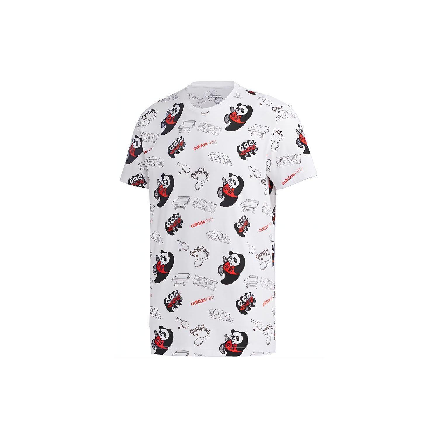 

Adidas Neo Casual Sports Прямая футболка Мужские топы Белые GK1540 S