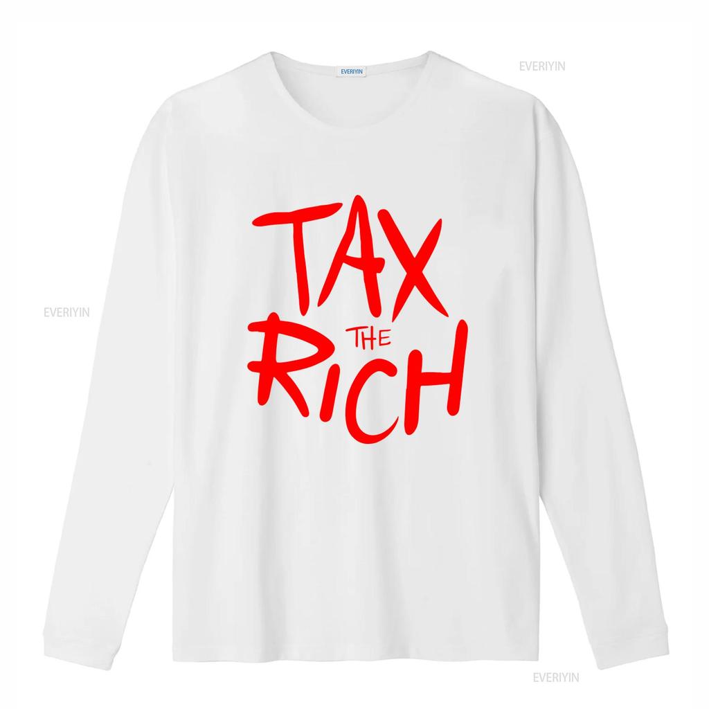 Tax The Rich Protest T Shirt Bold Red Design for Social Statement vintage Washed Stretched fashion Comfortable Slightly Casual