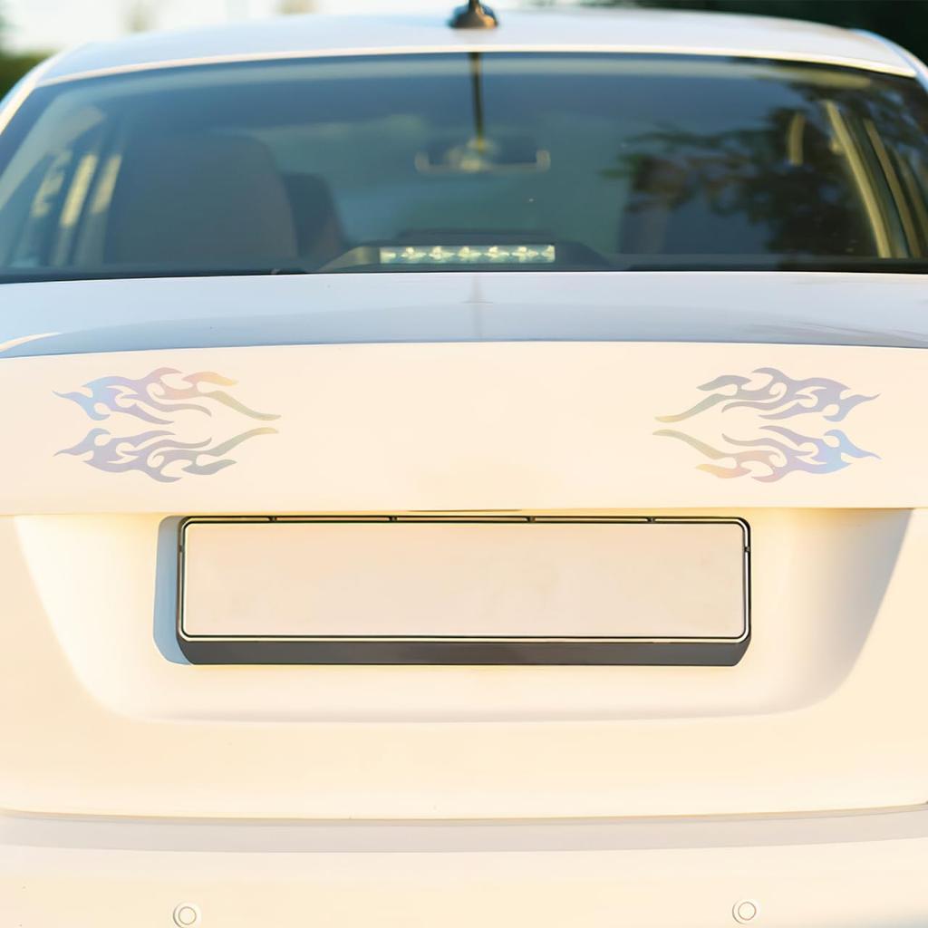 TOPPERFUN Sticker Car Motorcycle Fire Pattern Flame Reflection Set of