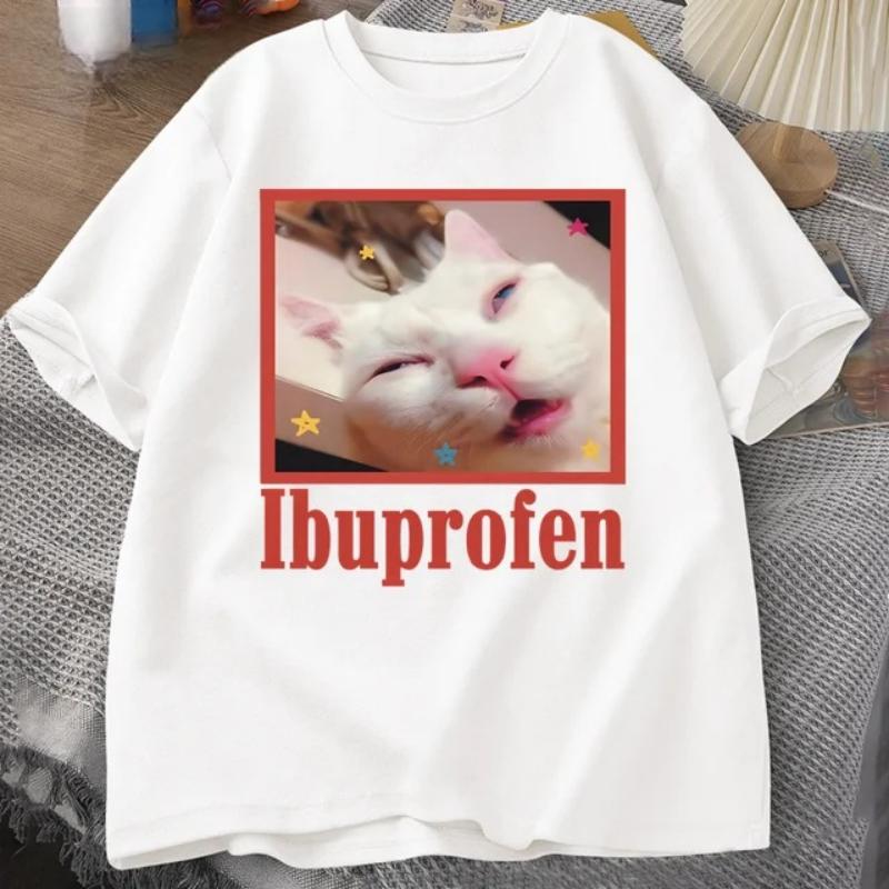 Interesting Cat Graphic Tshirt Cute Cat Lover Cotton Tshirt Casual and Interesting Tshirt for Unisex  Y2k Top Graphic T Shirts S