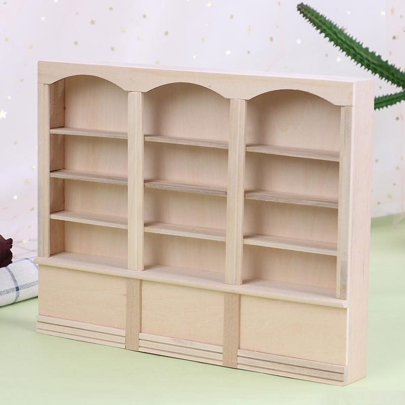 1Pc 1:12 Dollhouse Mini Bookcase Display Shelf Bookshelf Locker Doll House Decor