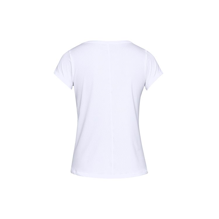 Under Armour Logo Print Round Neck Sports T-Shirt Women Tops White 1328964-100