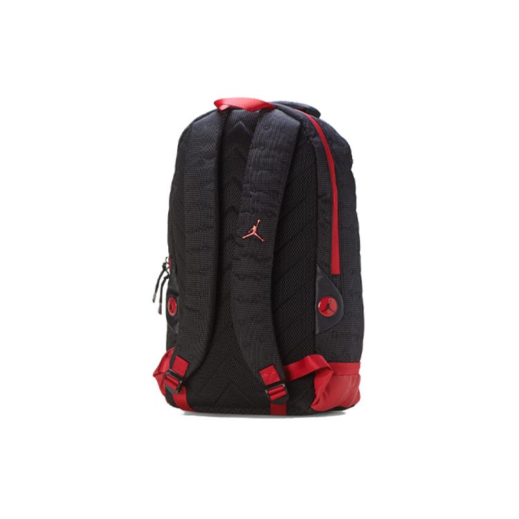 Jordan AJ13 Series Sports Large Capacity Zipper Basketball Backpack Unisex backpack Black Red 9A1898-KR5