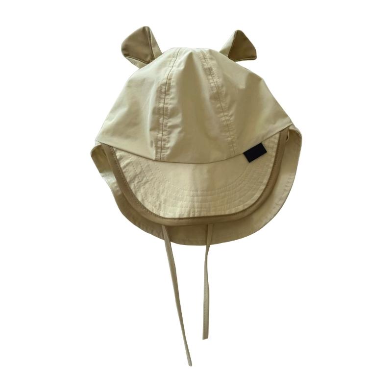 

Children Summer Cap Fast Drying Headwear Kids Sun Protections Hat Adjustable Baby Cap for Cool & Shaded Adventures жовтий/бежевий