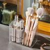 Acrylic Cosmetic Storage Boxes, Cotton Swabs, Makeup Pads, Desktop Storage Boxes with Lids, Transparent Divider Storage Boxes