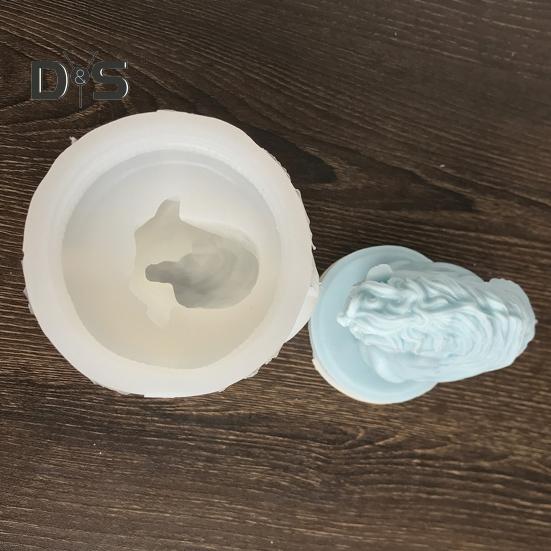 Horse Head Sculpture Silicone Mold Y Reusable 3D Horse Head Candle Plaster Art Resin Making DIY Soap Aroma Candle Mold Craft Supplies Home Decor