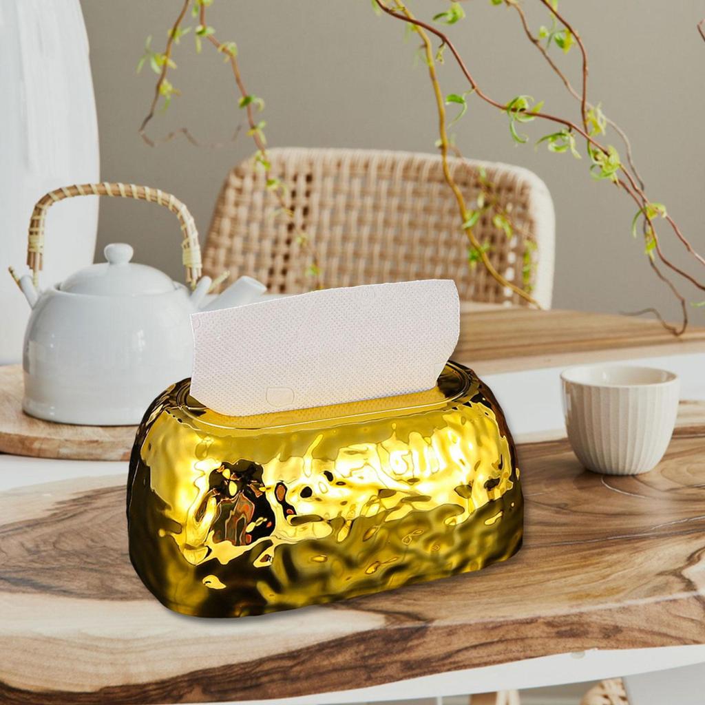 Acrylic Tissue Box Paper Holder ,Tissue Holder , Luxury Creative Desktop Organizer for Farmhouse Counter Hotel,