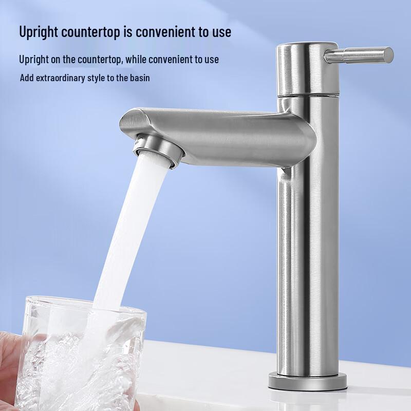 Larsden 304 Stainless Steel Single Cold Basin Faucet