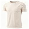 Men's Solid Color Mesh Quick Drying T-shirt Round Neck Short Sleeved Sports Top Summer Fitness Running Casual Base Shirt Unisex
