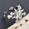 Fashion Rotating Star Ring For Women Girl Silver Color Trend Zircon Rotatable Open Ring Drop Shipping Party Gift