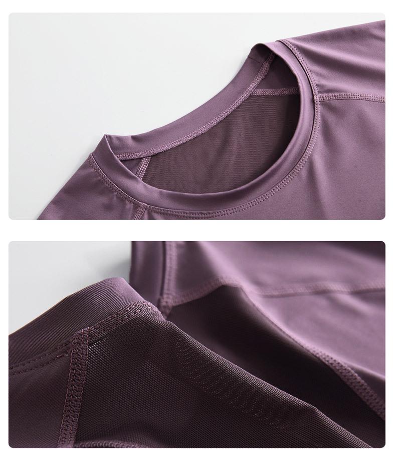 Plus Size Women's Yoga Short Sleeve & Long Pants Set - Summer Outdoor Running Quick-Dry Loose Sportswear