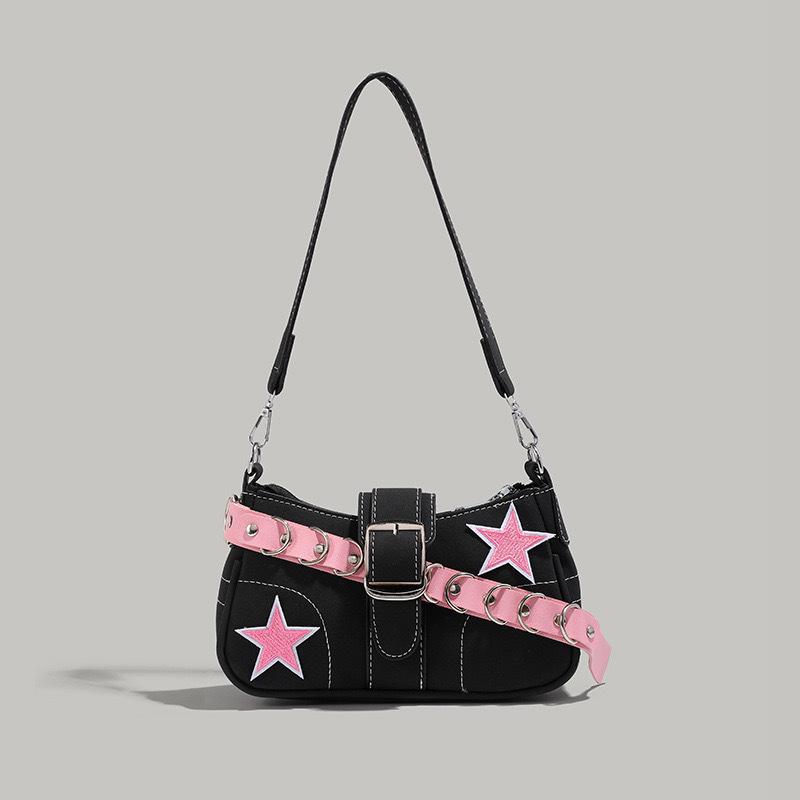 2025 Trendy Y2K Star Baguette Shoulder Bag: High-End Cool & Spicy Women's Underarm Bag