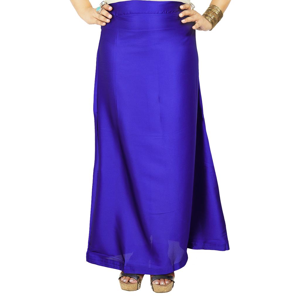 Indian Satin Silk Petticoat Bollywood Solid Inskirt Lining For Sari