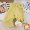Children's Thickened Lambswool Sweatpants: Warm Fleece, Autumn/Winter Style, Unisex, for Kids