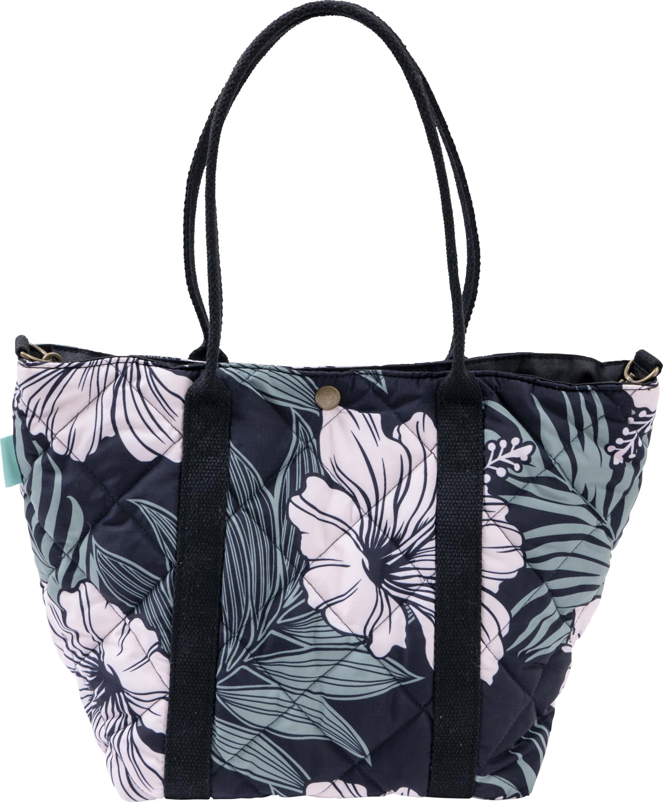 

Emplet Veil Quilted Bag, Boat-Shaped Tote, Shoulder Bag, or Handbag, 38cm Wide x 26cm High x 17cm Deep, Black, with Detachable Shoulder Strap,