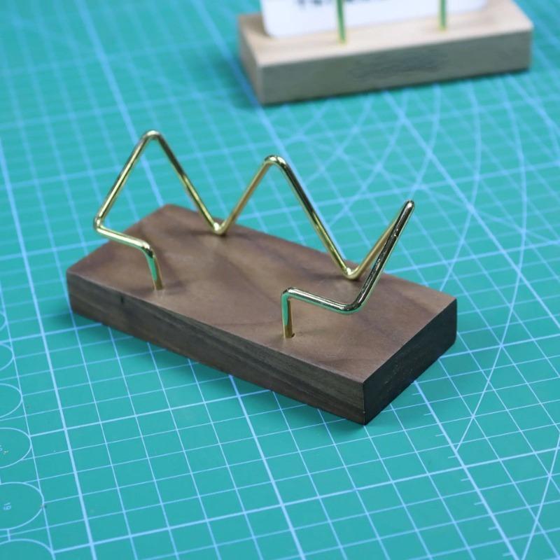 Business Card Box Wooden Business Card Holder Desk Office Decoration Card Case School Work Desk Accessories