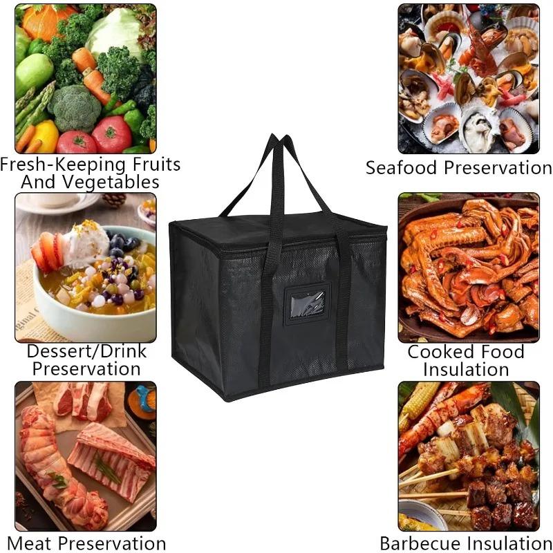 16/28/50/70L Insulated Cooler Bag Large Capacity Thermal Lunch Tote Folding Picnic Leakproof Food Storage Pouch Kid's Organizer