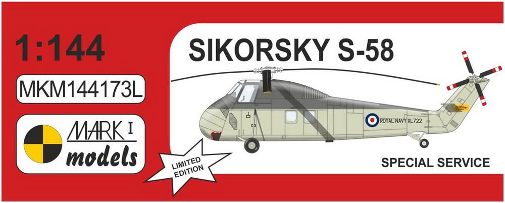 Mark 1 British Sikorsky Special Service Plastic Model Kit MKM144173L 1/144 S-58