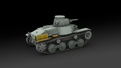 IBG 1/72 Japanese Type 89 Medium Tank (Late Model) + Type 95 Light Tank (Ha-Go) with Cart Plastic Model Kit PB72042 (Tank)