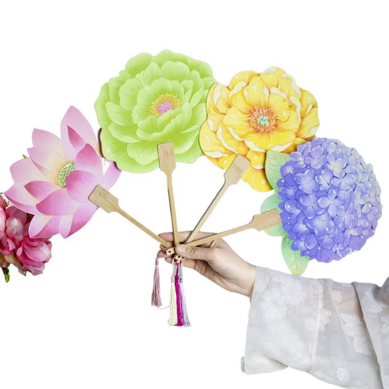 Peony Fan - Tang Style Hanfu Photo Prop, Chic Luoyang Souvenir for Tourists