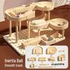 Children's Wooden Multi-Layer Glider Toy: Inertial Racing Track for Sliding Fun