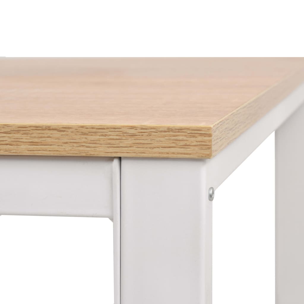 Desk 120*60*75 Cm Oak Brown and White