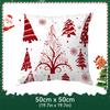 Red Christmas Decoration Pillowcase Printed Polyester 40/45/50Cm Throw Pillowcover Decorative Sofa Cushion Pillowslip Home Decor