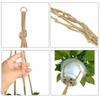 Hanging Handwoven Basket Macrame Decorative Flower Pot Holder for Indoor and Outdoor Use Photo Props