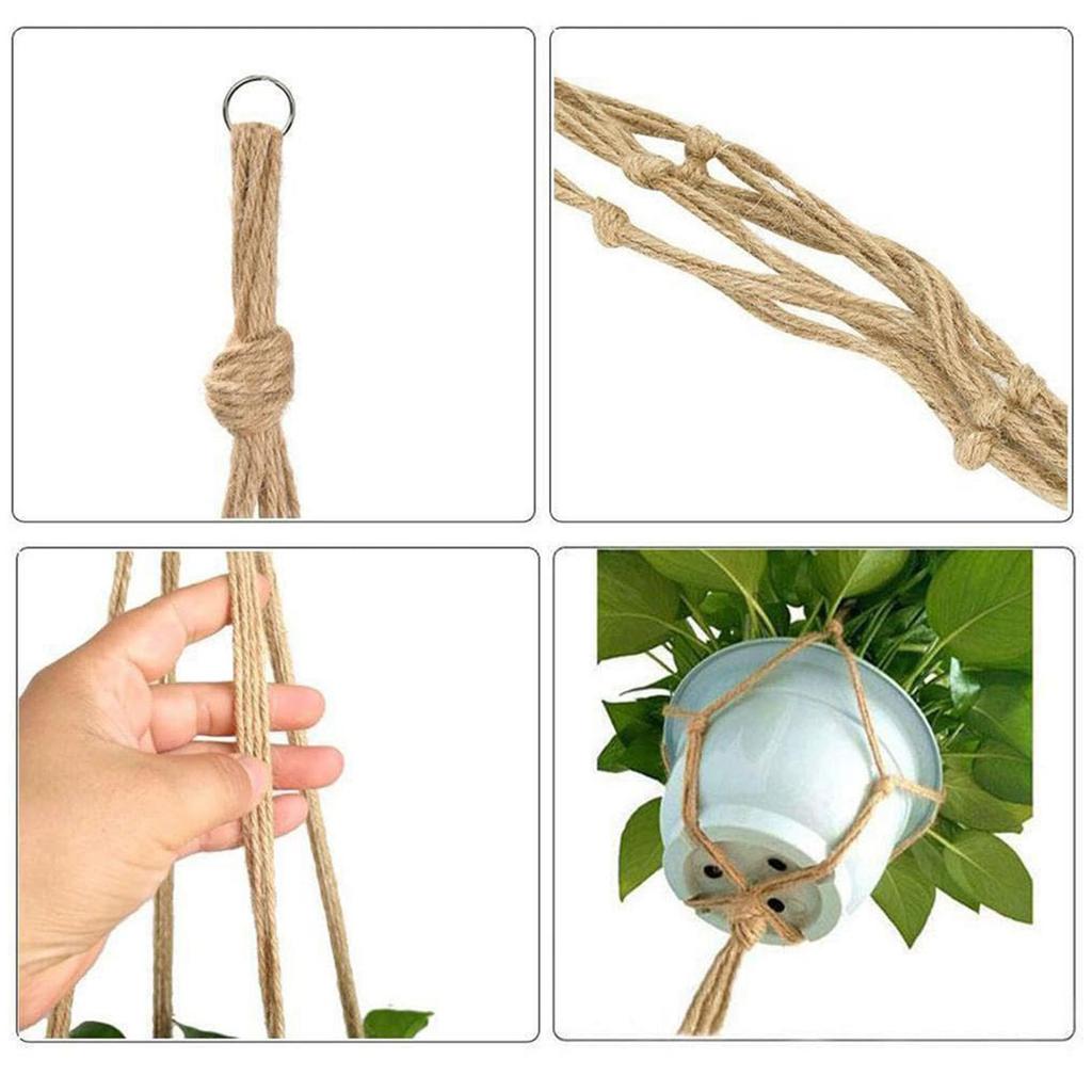 Hängender handgewebter Korb Makramee Dekorative Blumenampel für den Innen- und Außenbereich Foto-Requisiten