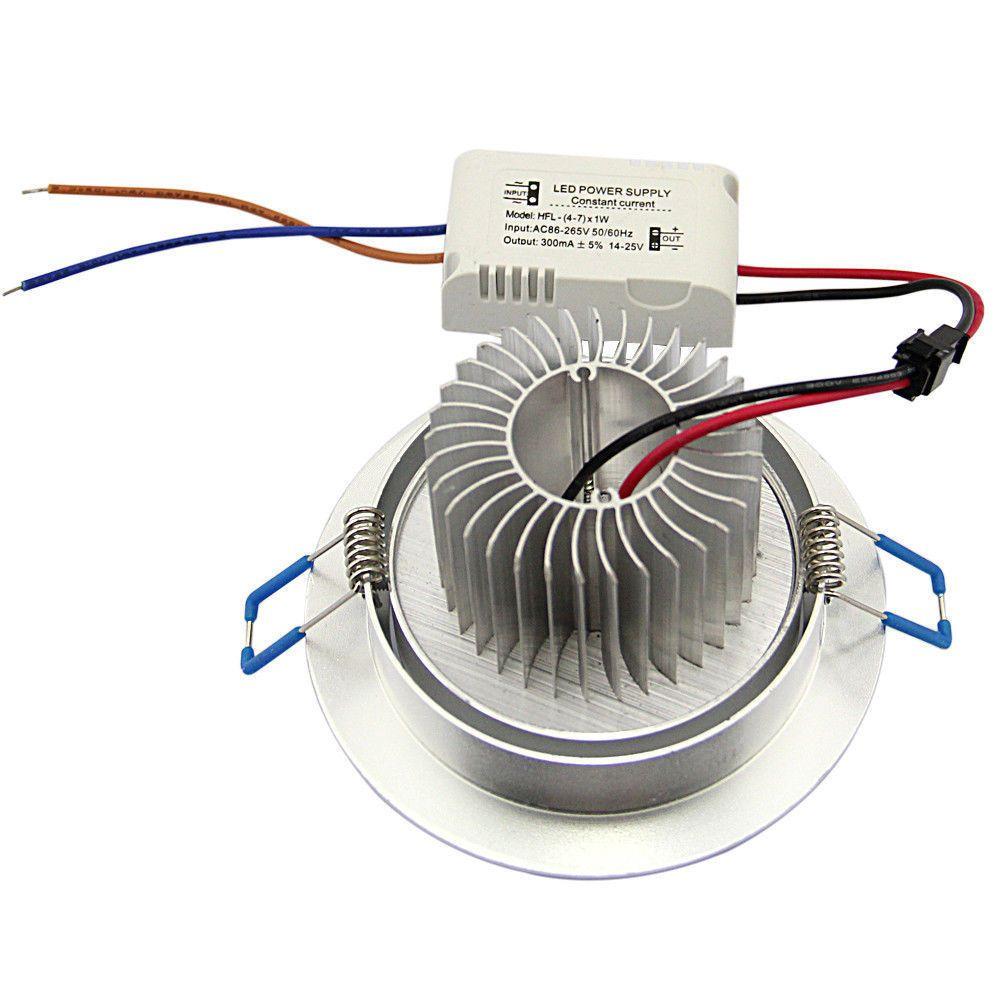 New Driver Kit Adjustable 7W Recessed Spotlight Lamp Ceiling Light LED Downlight