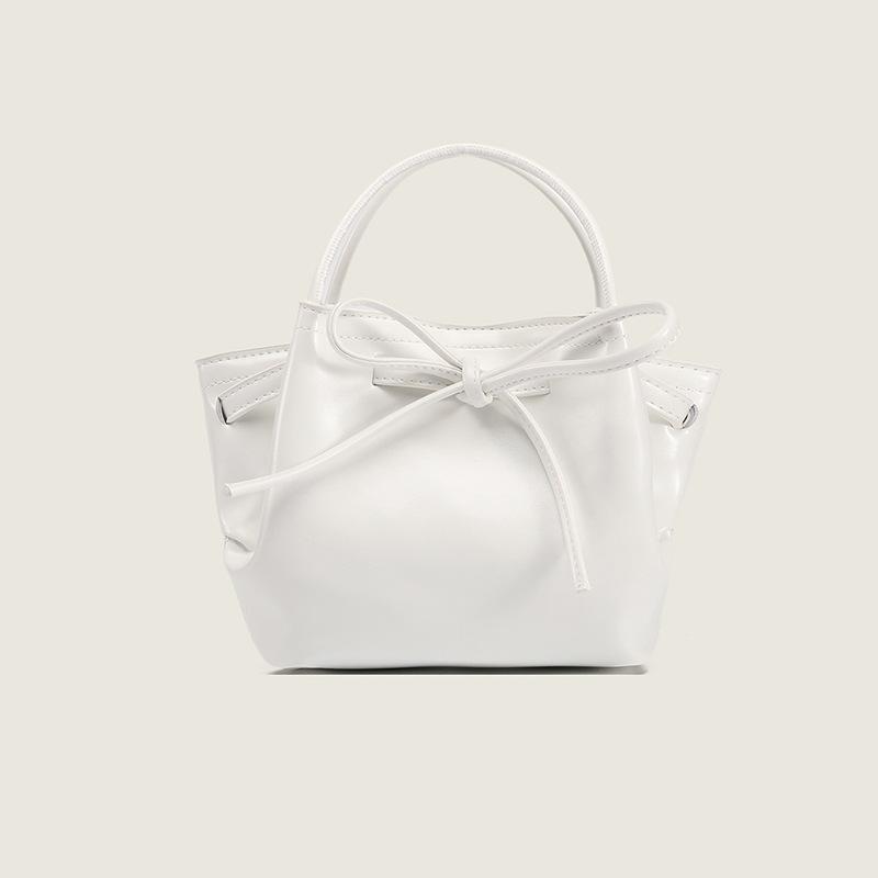Korean Niche Portable Vegetable Basket Bag Women'S Spring Summer Fashion Bucket Bag Bow Messenger Bag