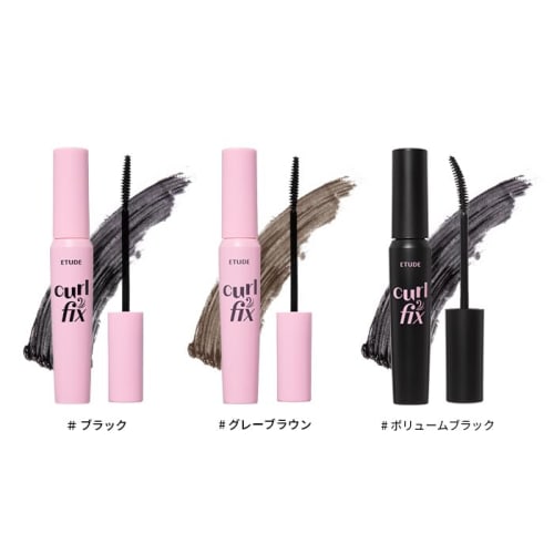 ETUDE [Etude Official] Curl Fix Mascara Volume Black/Mascara Waterproof Black Curl Keep Bundle Idol Style Eyelashes Upward Curl 8g