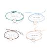 4Pcs/Set Boho Women Multicolor Multilayer Hollow Mountain Charm Bracelet Jewelry
