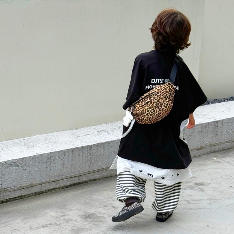Cute Lightweight Cartoon Kids Chest Bag With Trendy Leopard And Zebra Patterns