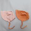 Double Sided Plaid Baby Bucket Hat Summer Cotton Infant Sun Visor Cap Korean Solid Color Reversible Kids Fisherman Caps Bonnet