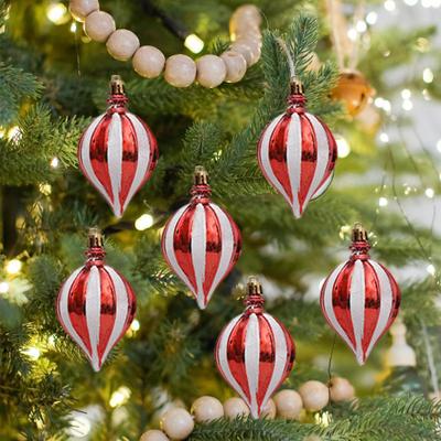 6 piezas de adornos de bolas de Navidad para decorar el árbol de Navidad.