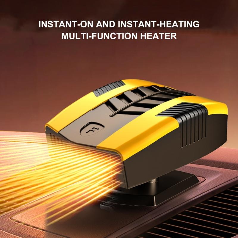 Windshield Defogger Angle Adjustable Heating Fan Car Heater Self Adhesive Demister Defroster Rotating Heating Dryer