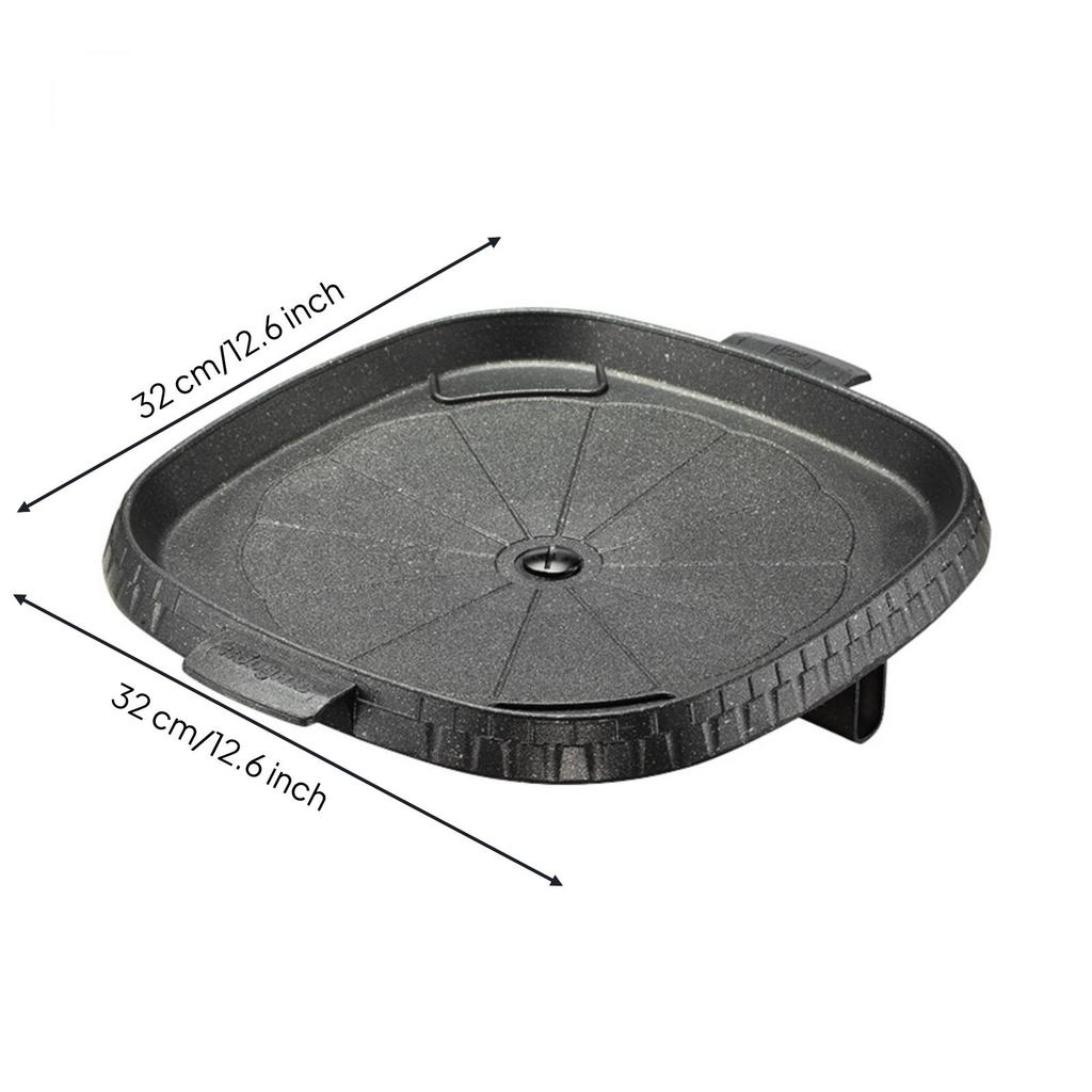 Grill Pan with Drain Hole No Square Nonstick Griddle for Home Cooks, Camp, Tabletop