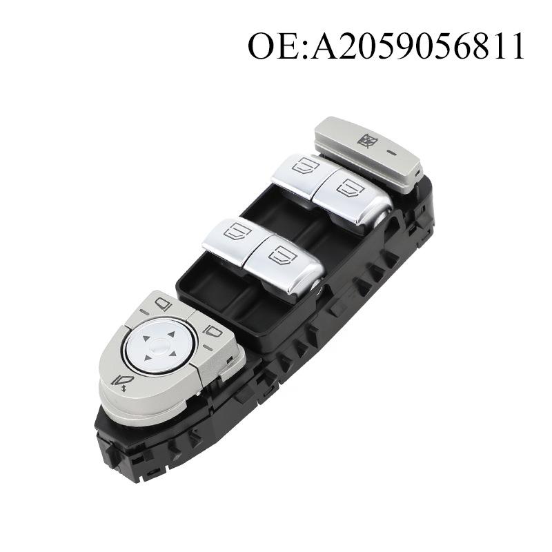 

2059056811 Главный выключатель электростеклоподъемника для Mercedes-Benz W205 W253 W213 W222 CE Class 4 Door Saloon чёрный
