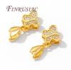 18K Gold Plated Pinch Bails,Butterfly Bails Wholesale,Pendants Bails Jewelry Making Supplies,DIY Necklace Accessories