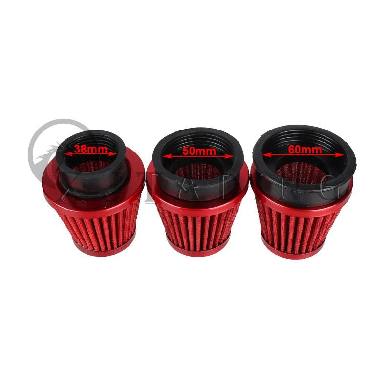 Motorrad Vergaser Zubehör Universal 38mm 48mm 58mm Luftfilter Reiniger Für 50cc-250cc Roller Motocross Pit Dirt Bike ATV