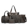 New Women's Large-capacity Mother and Child Bag Six-piece Fashion Printing Handbag Contrasting Color Plaid Shoulder Bag Messenger Bag