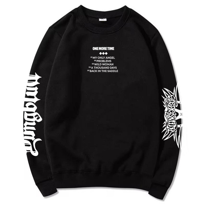 Aerosmith YUNGBLUD One More Time Crewneck Sweatshirt Fleece Long Sleeve Men/Women Pullovers Winter Casual Unisex Streetwear M