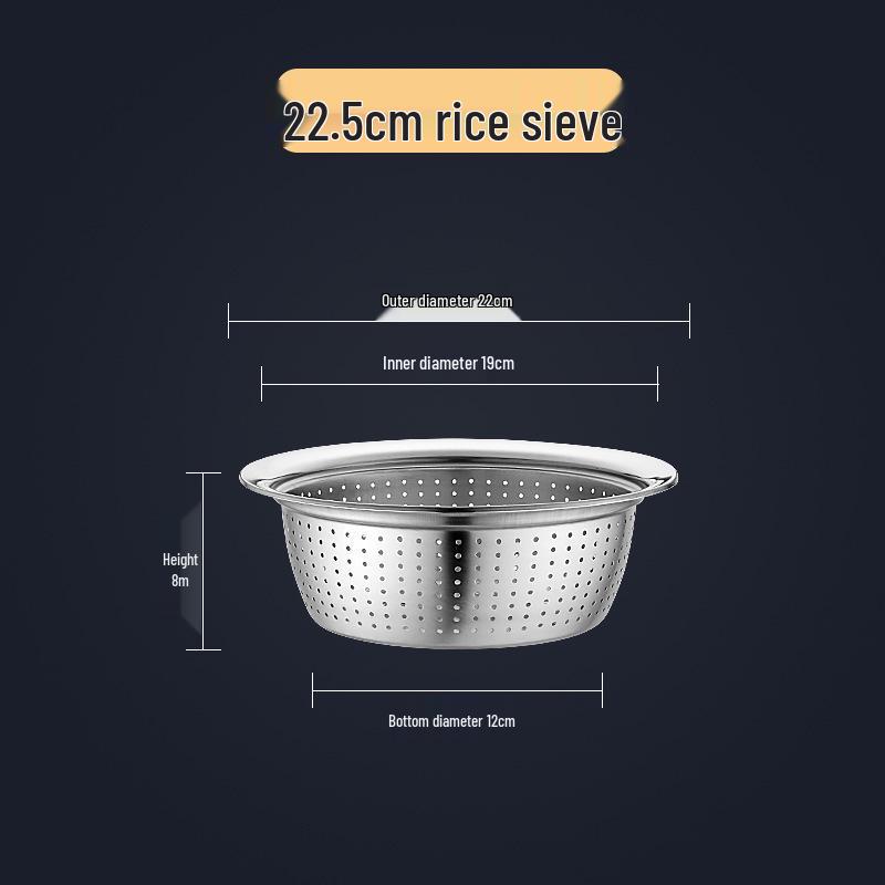 Stainless Steel Double Layer Kitchen Colander and Rice Washer