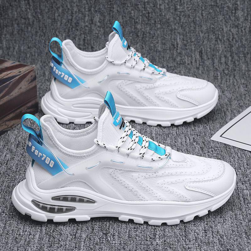 Men's Mesh Soft Sole Breathable Casual Sneakers - Korean Style Low-Top Lace-Up Outdoor Running Shoes