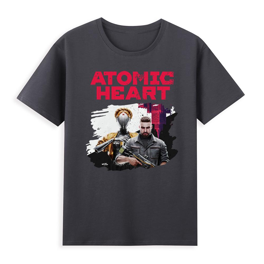 Atomic Heart USSR Game Twins Robot O Neck T Shirts Unisex Cotton High Quality EU Size Tshirt Unisex Streetwear Tshirt Male
